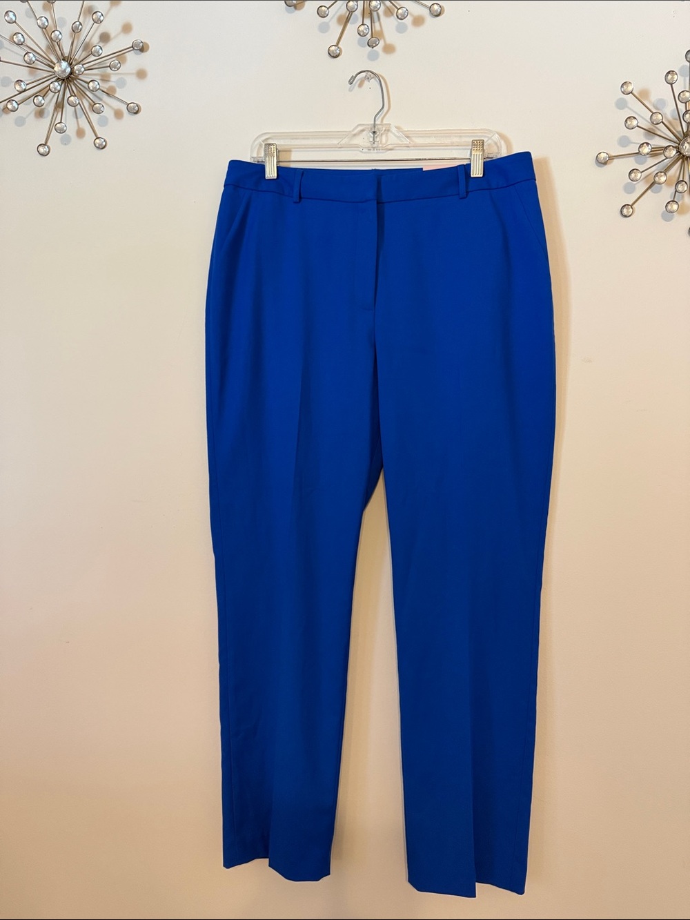 Alex Marie Women's Royal Blue Tailored Straight-Leg Pants